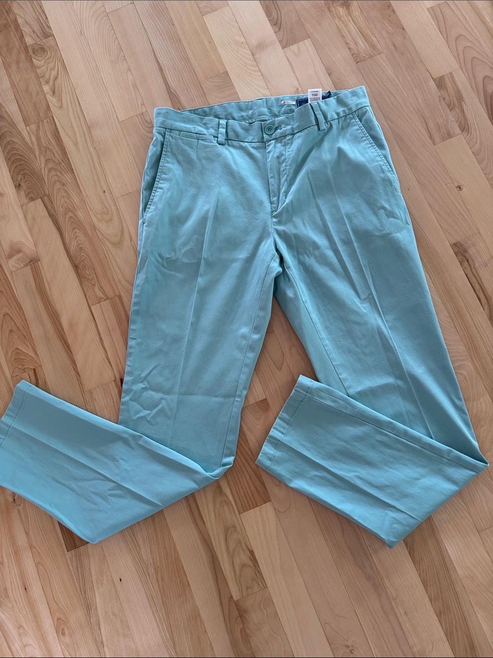 Men's Vineyard Vines stretch twill Light Aqua Chino Pants size 32x32 slim fit